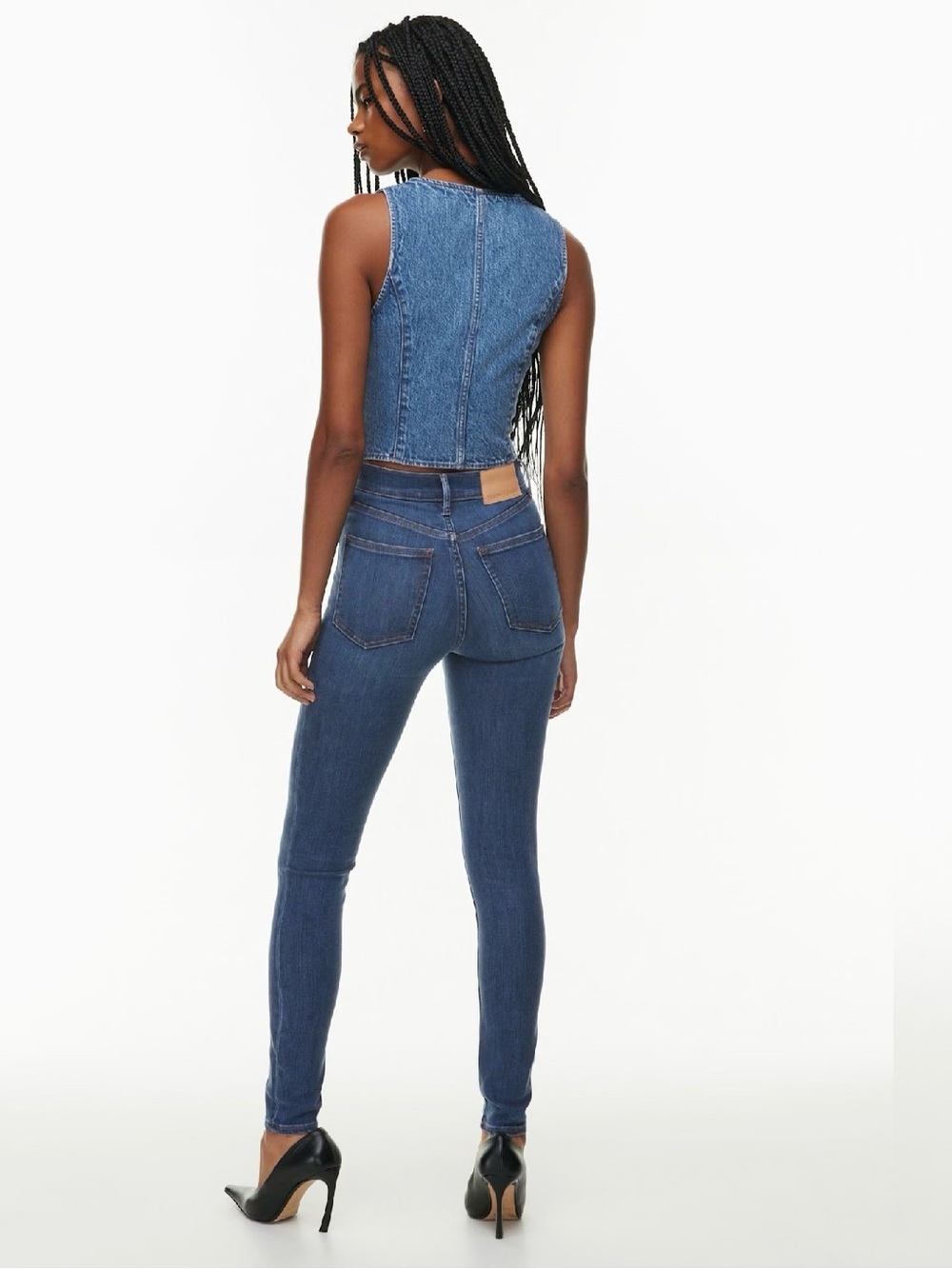 Denim Forum Lola High Rise in Medium Blue